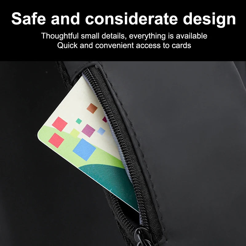 Men Crossbody Bag PU Leather Classic Anti-Theft Shoulder Bag Chest Bag Multifunctional For Men