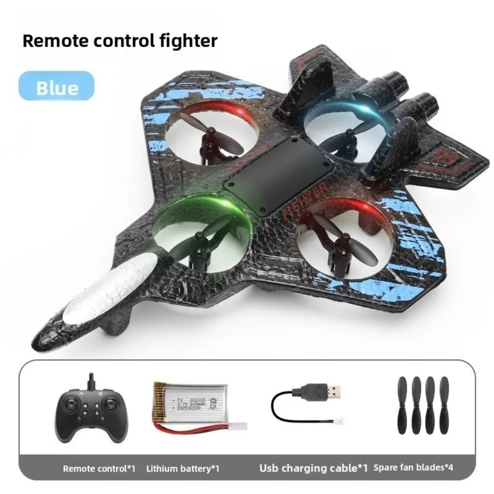 2.4G RC Fighter Plane for Kids | Durable EVA Foam Electric Airplane with 360° Rolling Stunt Glider for Boys