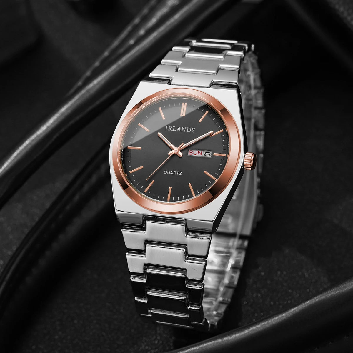 Luxury Men's Business Quartz Watch with Calendar | Elegant Analog Wristwatch for Men (Without Box)