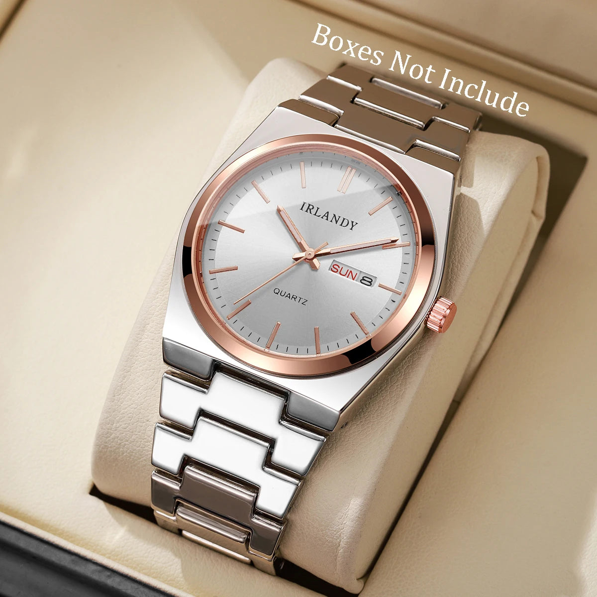 Luxury Men's Business Quartz Watch with Calendar | Elegant Analog Wristwatch for Men (Without Box)