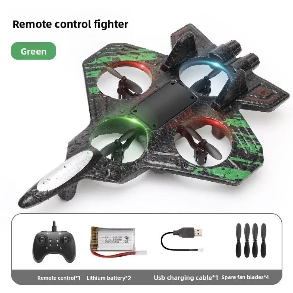 2.4G RC Fighter Plane for Kids | Durable EVA Foam Electric Airplane with 360° Rolling Stunt Glider for Boys