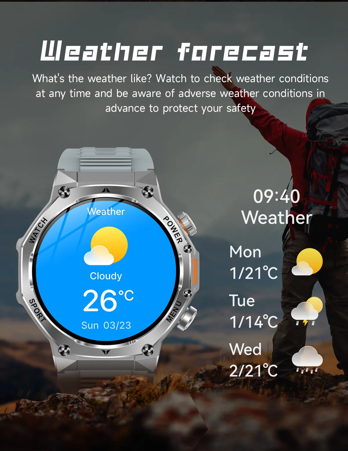 AK82 smart watch bluetooth call bluetooth call sports high definition waterproof heart rate flashlight multi-function