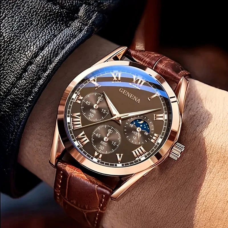 Men's Business & Casual Quartz Watch | Elegant Waterproof Analog Wristwatch for Everyday Wear