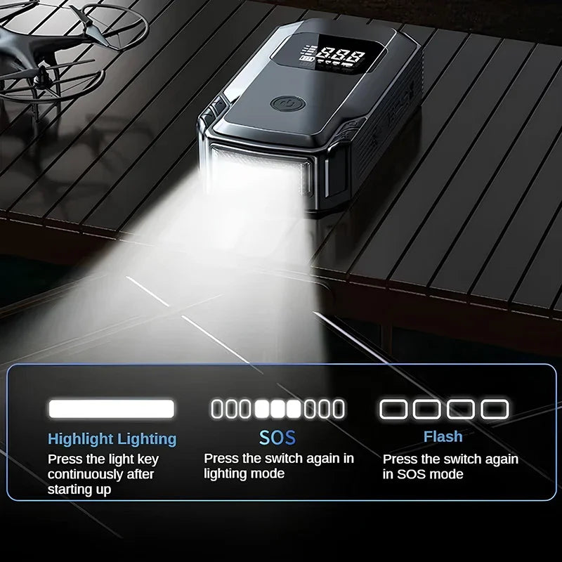 EAFC Portable Car Jump Starter Power Bank | Smart Emergency Battery Booster with LED Display