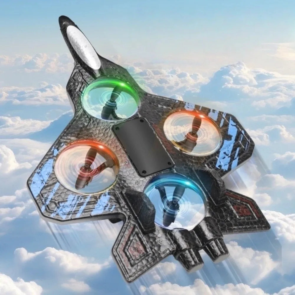 2.4G RC Fighter Plane for Kids | Durable EVA Foam Electric Airplane with 360° Rolling Stunt Glider for Boys