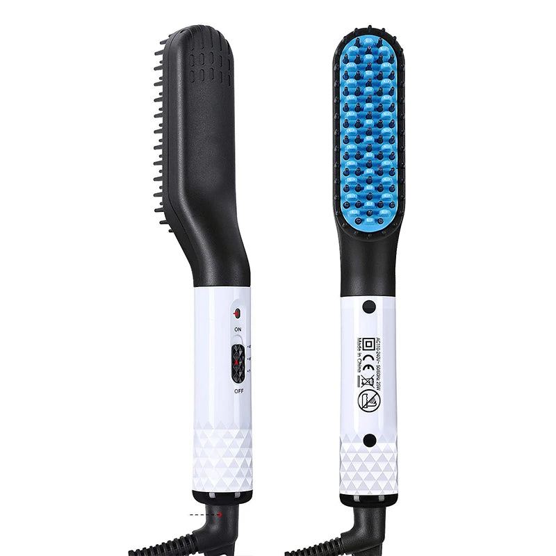Beard Straightener for Men,Premium Heated Beard Brush w/Anti-Scald Feature,Beard Straightening Comb,Unique Fathers Day Birthday Valentines Gifts for Men Him Dad Boyfriend Christmas Stocking Stuffers