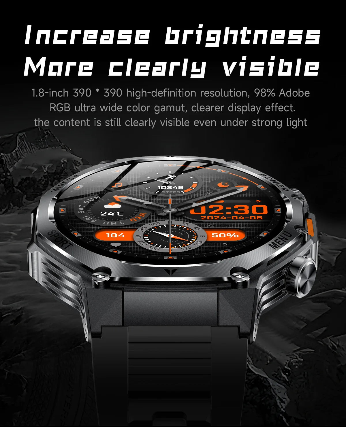 AK82 smart watch bluetooth call bluetooth call sports high definition waterproof heart rate flashlight multi-function