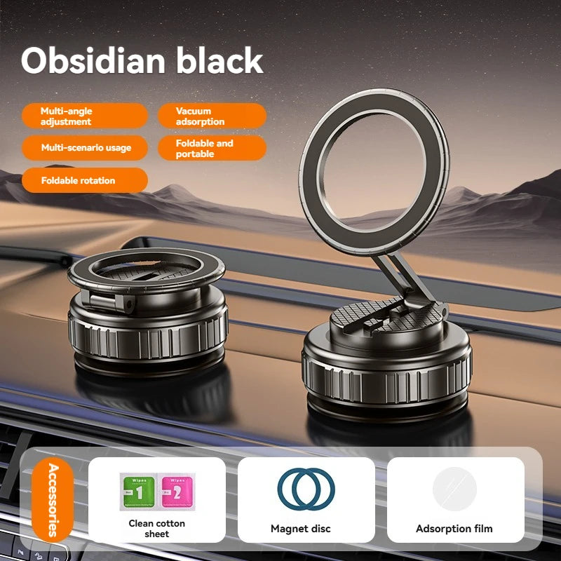 Car Mount Electric Vacuum Magnetic Holder Foldable Strong Suction Stand For Cell Phone For iphone 12 13 14 15 16 Live Streaming