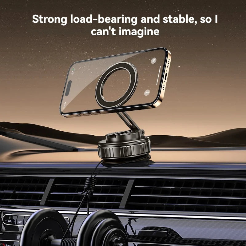 Car Mount Electric Vacuum Magnetic Holder Foldable Strong Suction Stand For Cell Phone For iphone 12 13 14 15 16 Live Streaming
