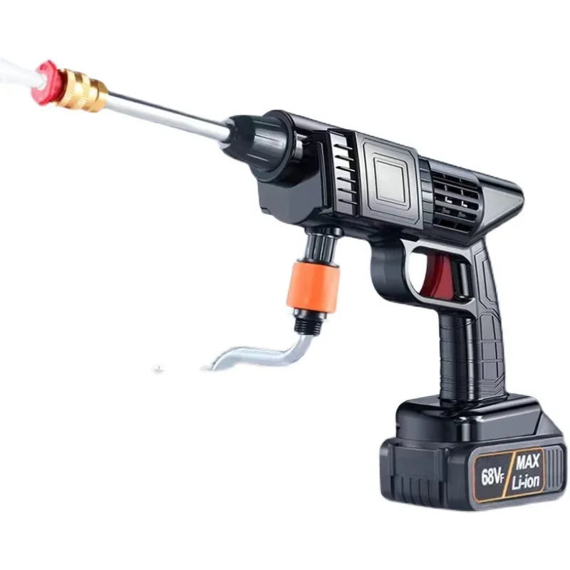 High Pressure Water Gun Wireless Car Washing Machine Lithium Battery Portable Charging Household Water Pump 220V 800W
