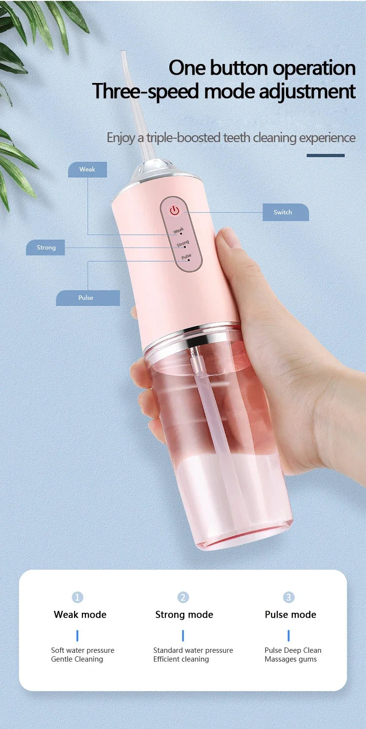 Portable Oral Irrigator Water Flosser | Dental Water Jet for Deep Teeth Cleaning & Gum Care