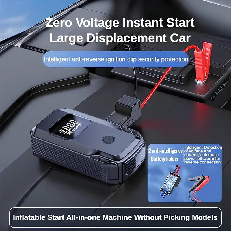 EAFC Portable Car Jump Starter Power Bank | Smart Emergency Battery Booster with LED Display