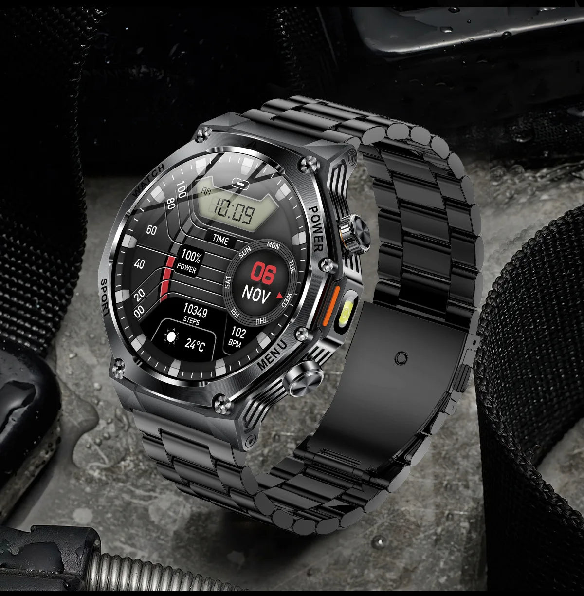AK82 smart watch bluetooth call bluetooth call sports high definition waterproof heart rate flashlight multi-function