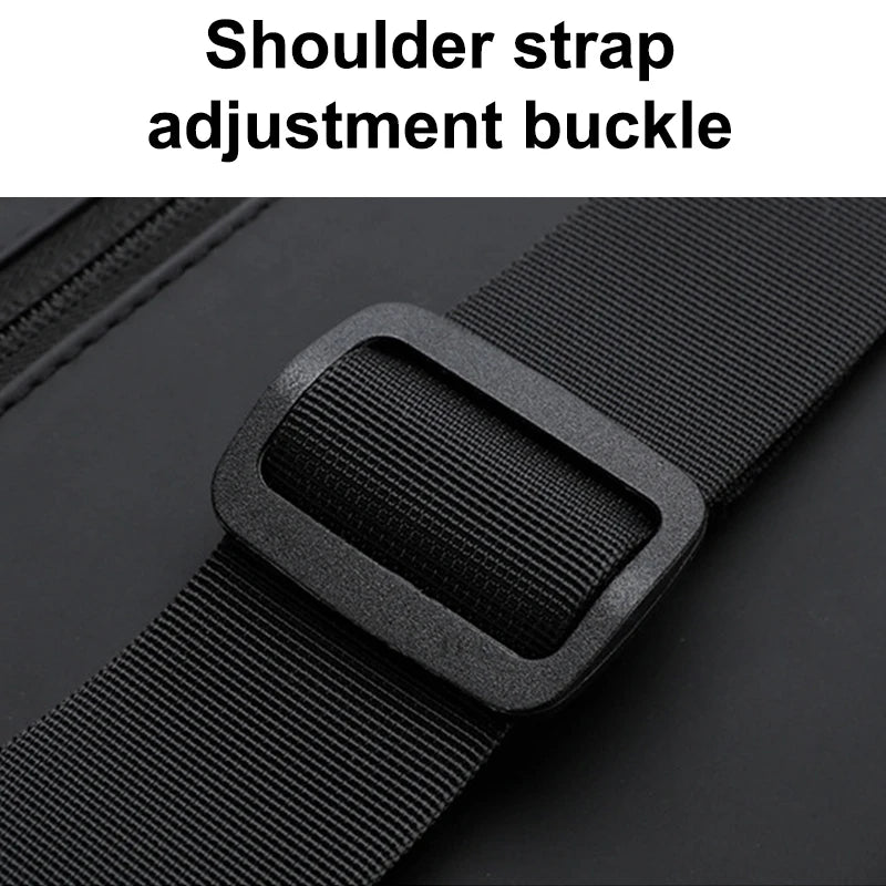 Men Crossbody Bag PU Leather Classic Anti-Theft Shoulder Bag Chest Bag Multifunctional For Men