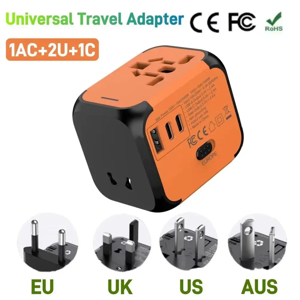 Universal Travel Adapter with USB-C
