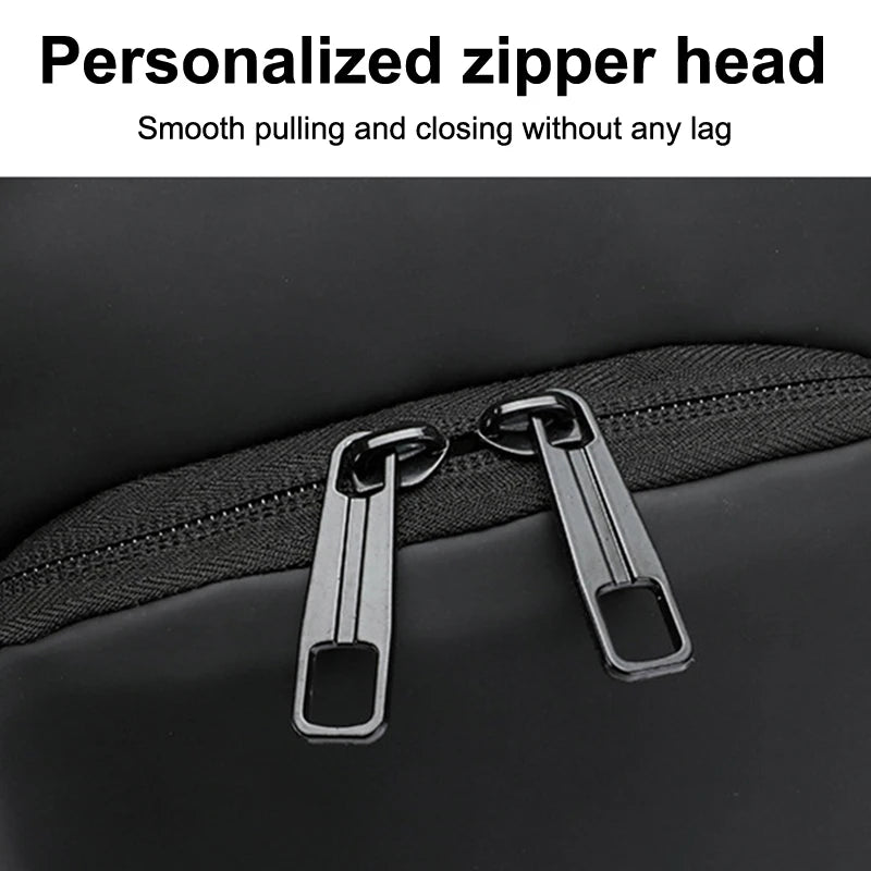 Men Crossbody Bag PU Leather Classic Anti-Theft Shoulder Bag Chest Bag Multifunctional For Men