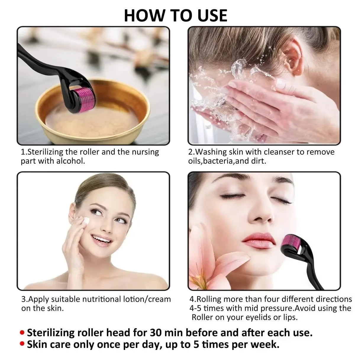 Skin Care Roller for Face, Hair & Beard Growth