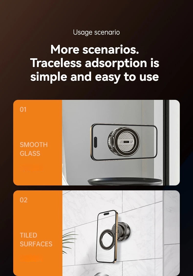 Car Mount Electric Vacuum Magnetic Holder Foldable Strong Suction Stand For Cell Phone For iphone 12 13 14 15 16 Live Streaming