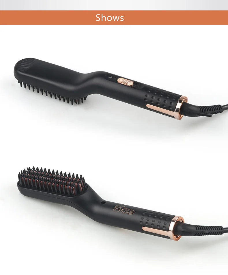 Beard Straightener for Men,Premium Heated Beard Brush w/Anti-Scald Feature,Beard Straightening Comb,Unique Fathers Day Birthday Valentines Gifts for Men Him Dad Boyfriend Christmas Stocking Stuffers