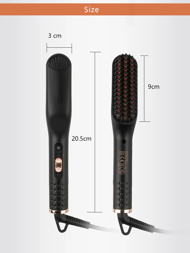 Beard Straightener for Men,Premium Heated Beard Brush w/Anti-Scald Feature,Beard Straightening Comb,Unique Fathers Day Birthday Valentines Gifts for Men Him Dad Boyfriend Christmas Stocking Stuffers