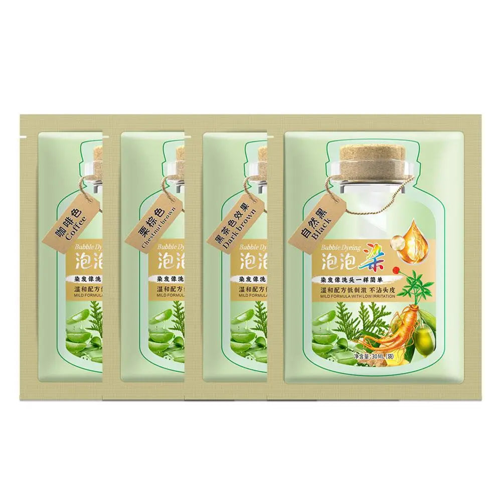 Natural Plant Herbal Hair Dye Shampoo 5 Minutes Change Hair Color Non-irritating Repairs Gray White Fashion Hair Care Women Men