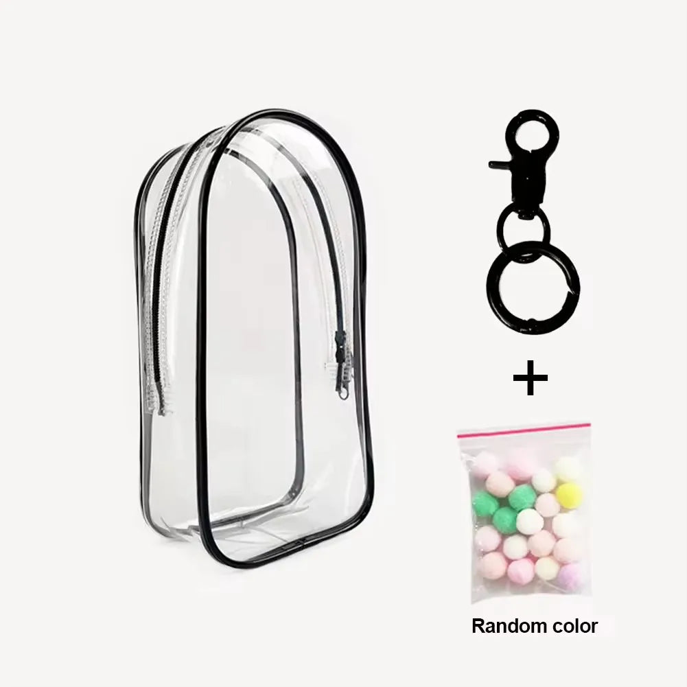 Labubu V1 V2 Storage Doll Bag PVC Transparent Protection Cover Keychain