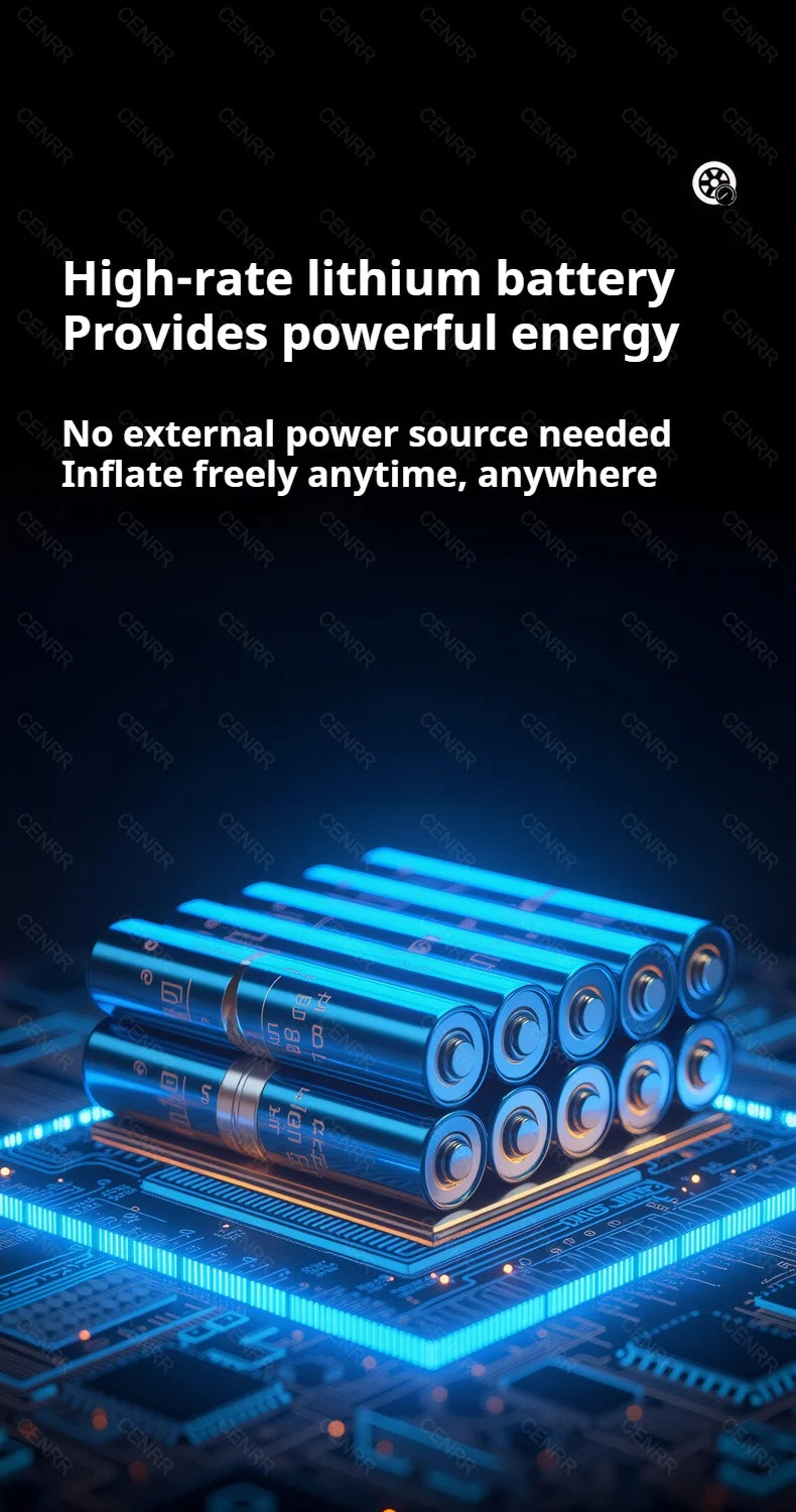 Electric Car Air Pump Portable Tire Inflator Wireless Air Injector LCD Display Air Compressor For Car Motorcycle Bike Tyre Ball