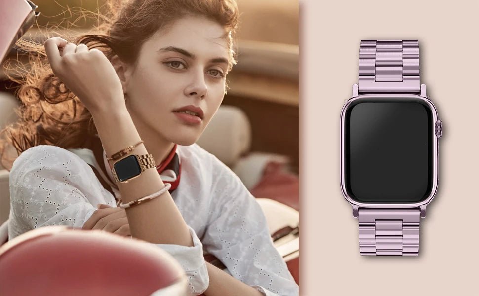 Stainless Steel titanium alloy Strap For Apple Watch Band Ultra 2 49mm 44mm 45mm 46mm 41mm Bracelet iwatch Series 6/7/8/9/10