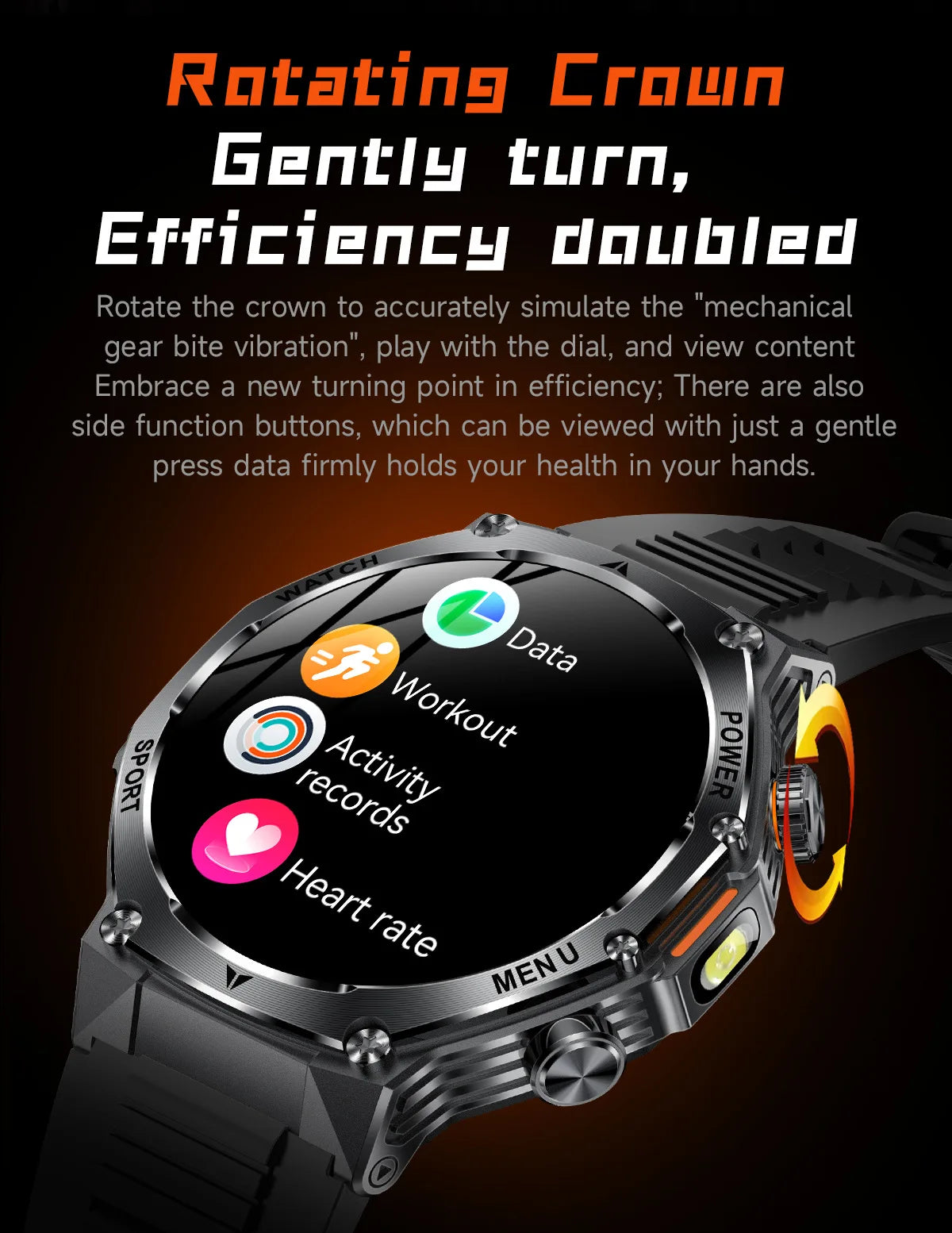 AK82 smart watch bluetooth call bluetooth call sports high definition waterproof heart rate flashlight multi-function