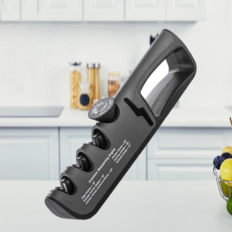 Professional 3-Stage Knife Sharpener | Multifunctional Knife & Scissor Sharpening Tool for Kitchen