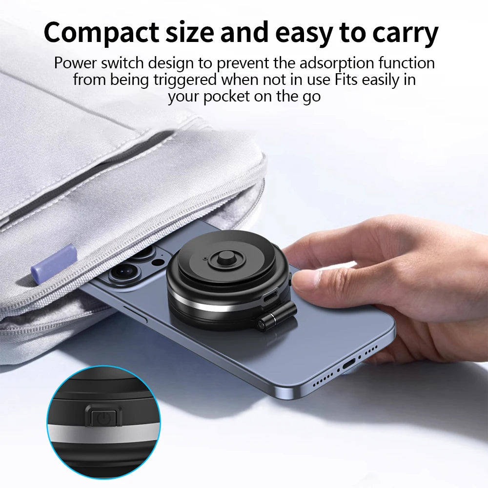 Car Phone Holder Electric Vacuum Magnetic Mount 360° Rotating N52 Strong Magnet for iPhone 12 13 14 15 16 Pro Max Xiaomi Samsung