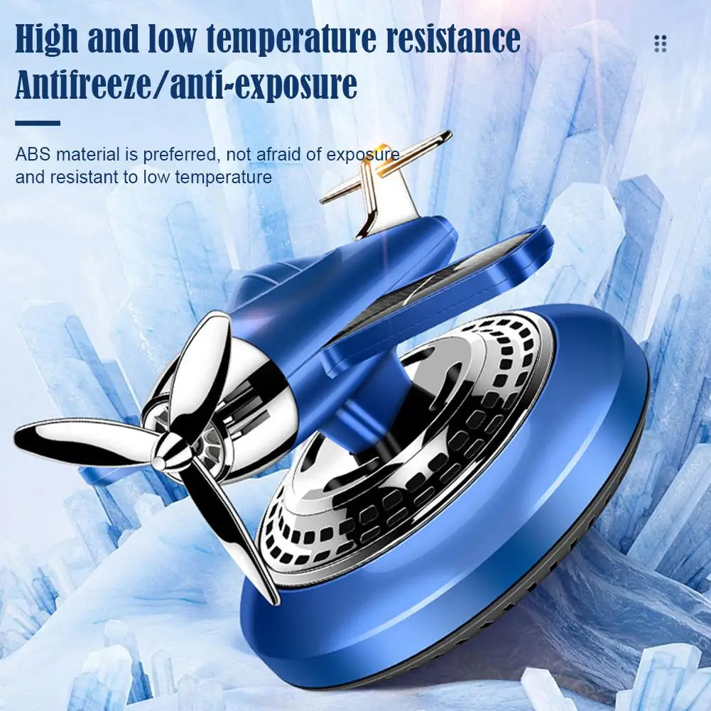 Car Vent Air Freshener Helicopter Airplane Ornaments Aromatherapy Car Air Fragrance Solar Powered Car Interior Ornament