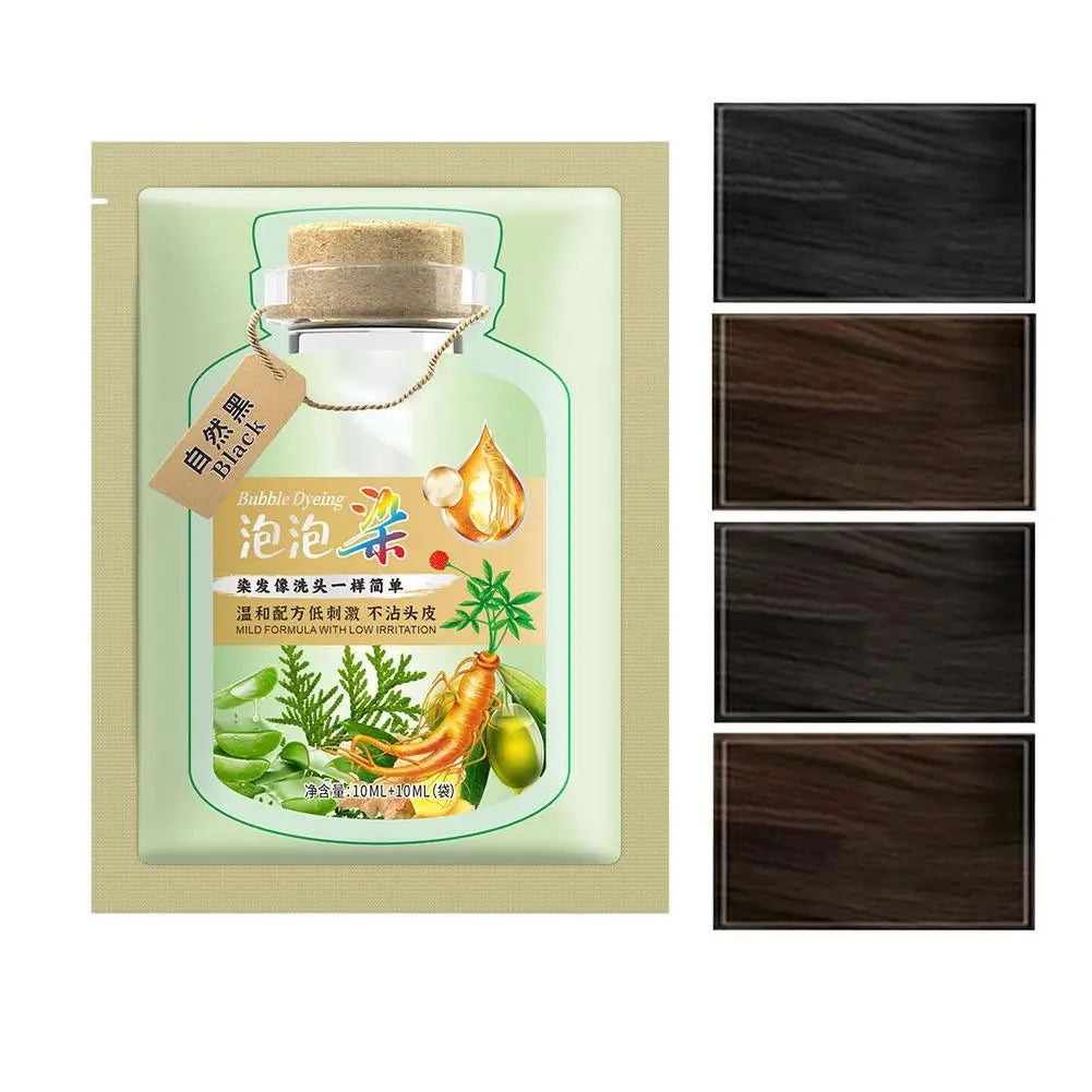 Natural Plant Herbal Hair Dye Shampoo 5 Minutes Change Hair Color Non-irritating Repairs Gray White Fashion Hair Care Women Men