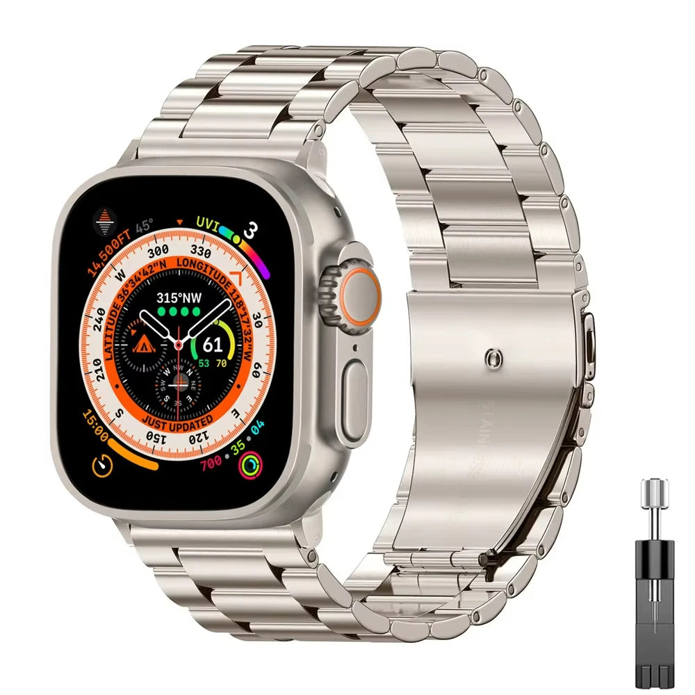 Stainless Steel titanium alloy Strap For Apple Watch Band Ultra 2 49mm 44mm 45mm 46mm 41mm Bracelet iwatch Series 6/7/8/9/10