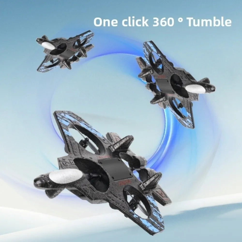 2.4G RC Fighter Plane for Kids | Durable EVA Foam Electric Airplane with 360° Rolling Stunt Glider for Boys