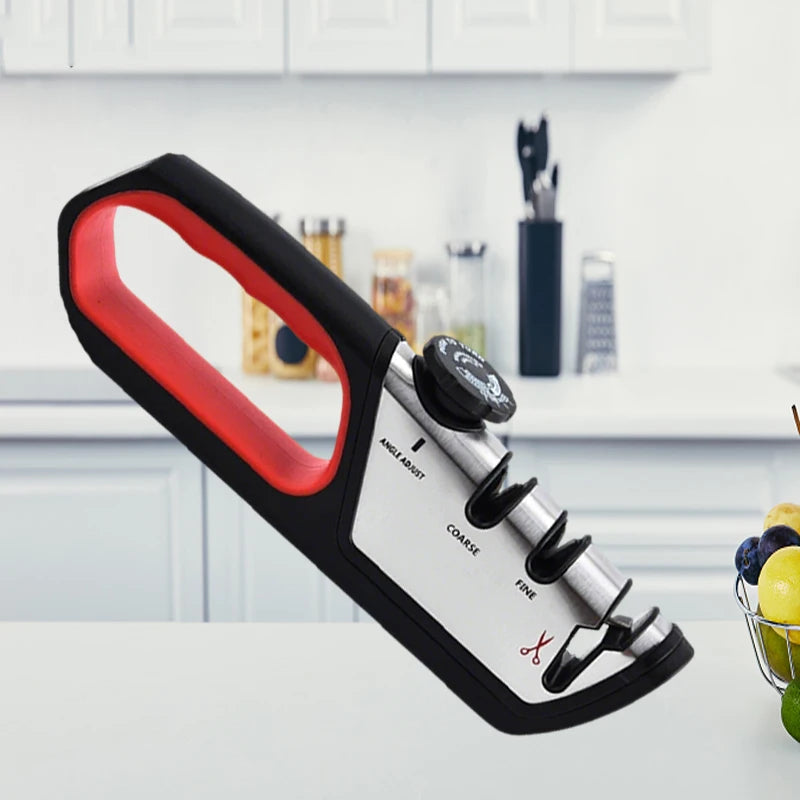 Professional 3-Stage Knife Sharpener | Multifunctional Knife & Scissor Sharpening Tool for Kitchen