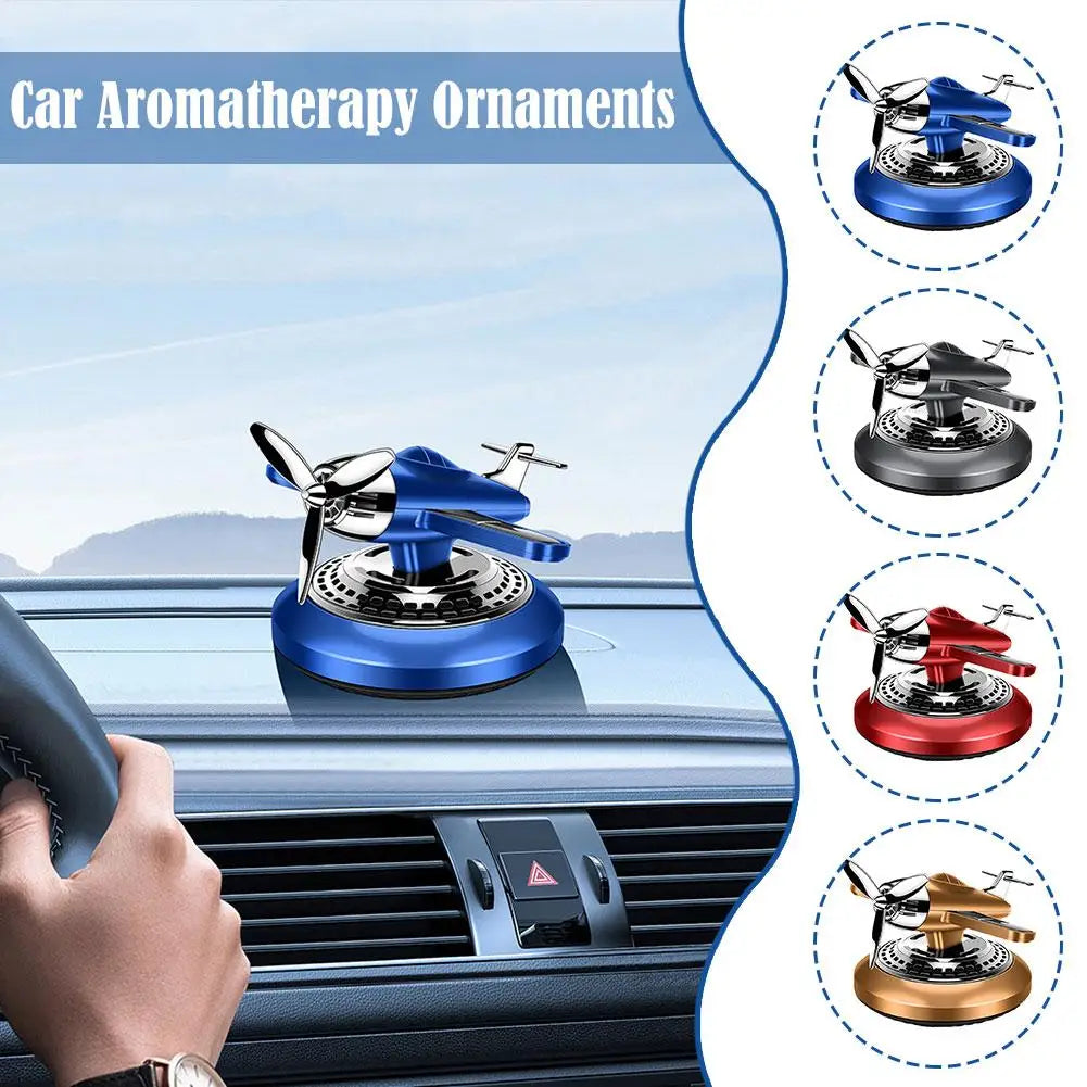 Car Vent Air Freshener Helicopter Airplane Ornaments Aromatherapy Car Air Fragrance Solar Powered Car Interior Ornament