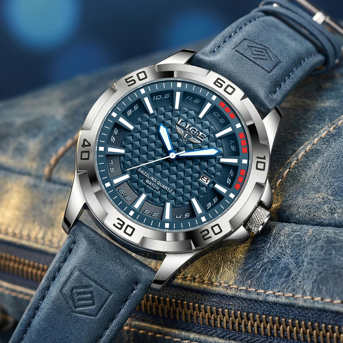 LIGE Men's Quartz Watch 2026 | Luxury Waterproof Business Sports Watch with Calendar for Men