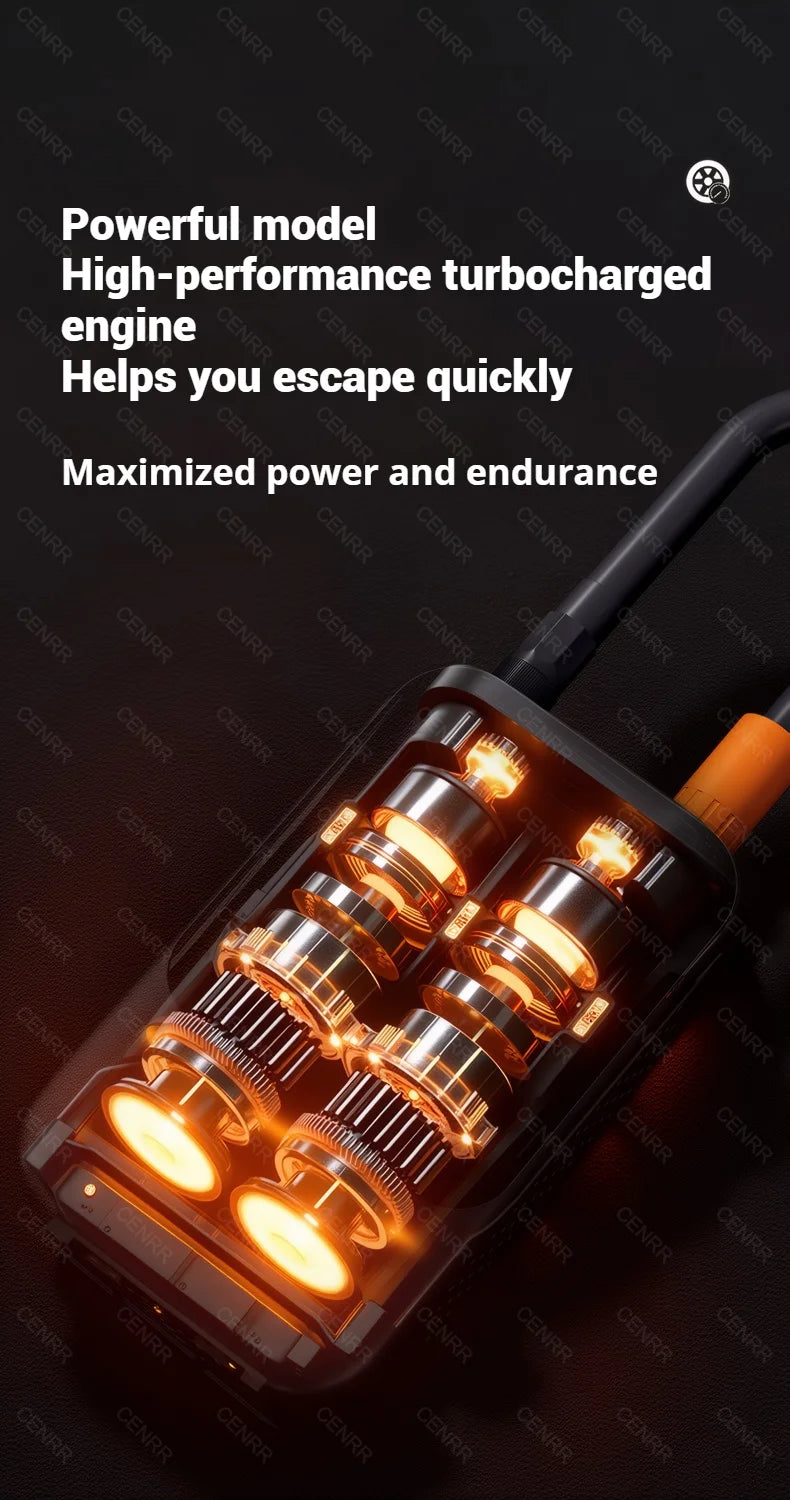 Electric Car Air Pump Portable Tire Inflator Wireless Air Injector LCD Display Air Compressor For Car Motorcycle Bike Tyre Ball