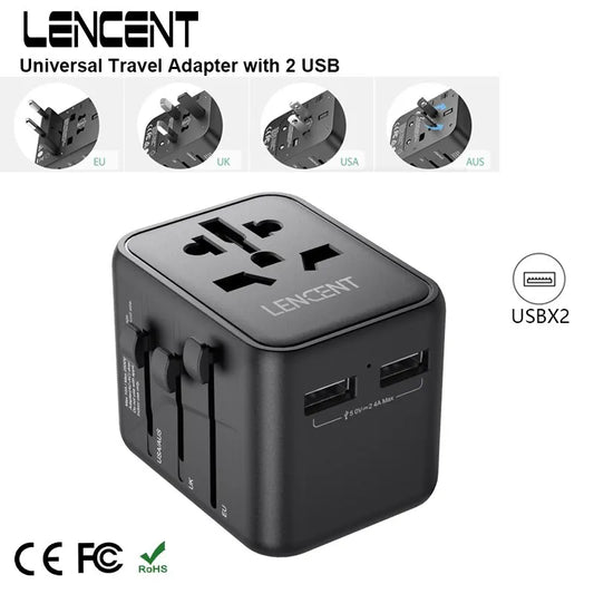 Universal Travel Adapter with USB Fast Charging