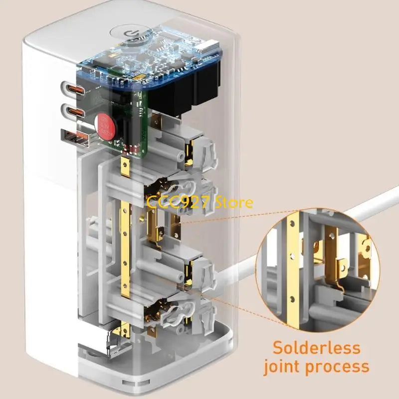 B03F 70W Surges Protectors Power Strips Tower Flat Plug 2 Outlets 3 USB Port for Home Office Dorm Room