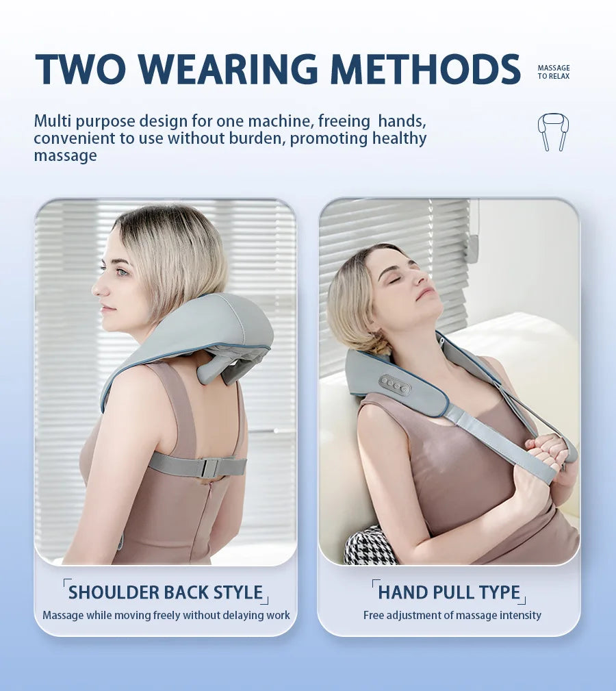 Foreverlily Wireless Shoulder And Back Kneading Massage Shawl Neck masajeador Brushless Motor Neck And Shoulder Massager