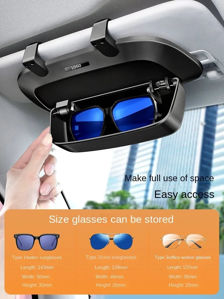 Car glasses case, visor, multi-functional car sun frame, car glasses clip, modified storage box