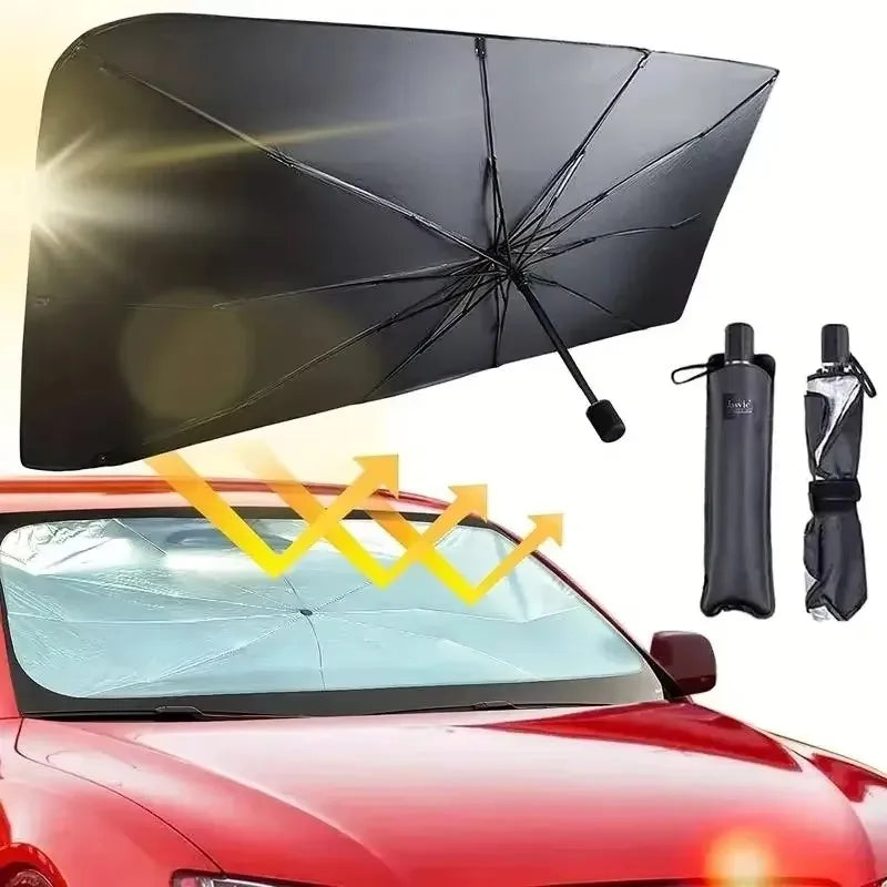 Windproof Waterproof Travel Umbrella with Protective Cover