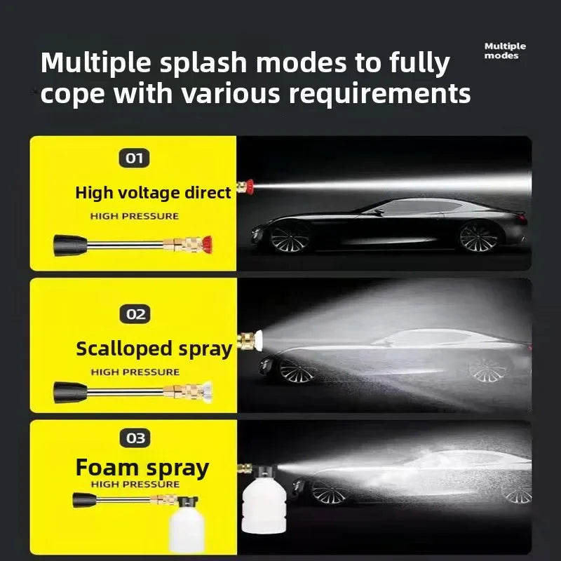 High Pressure Water Gun Wireless Car Washing Machine Lithium Battery Portable Charging Household Water Pump 220V 800W