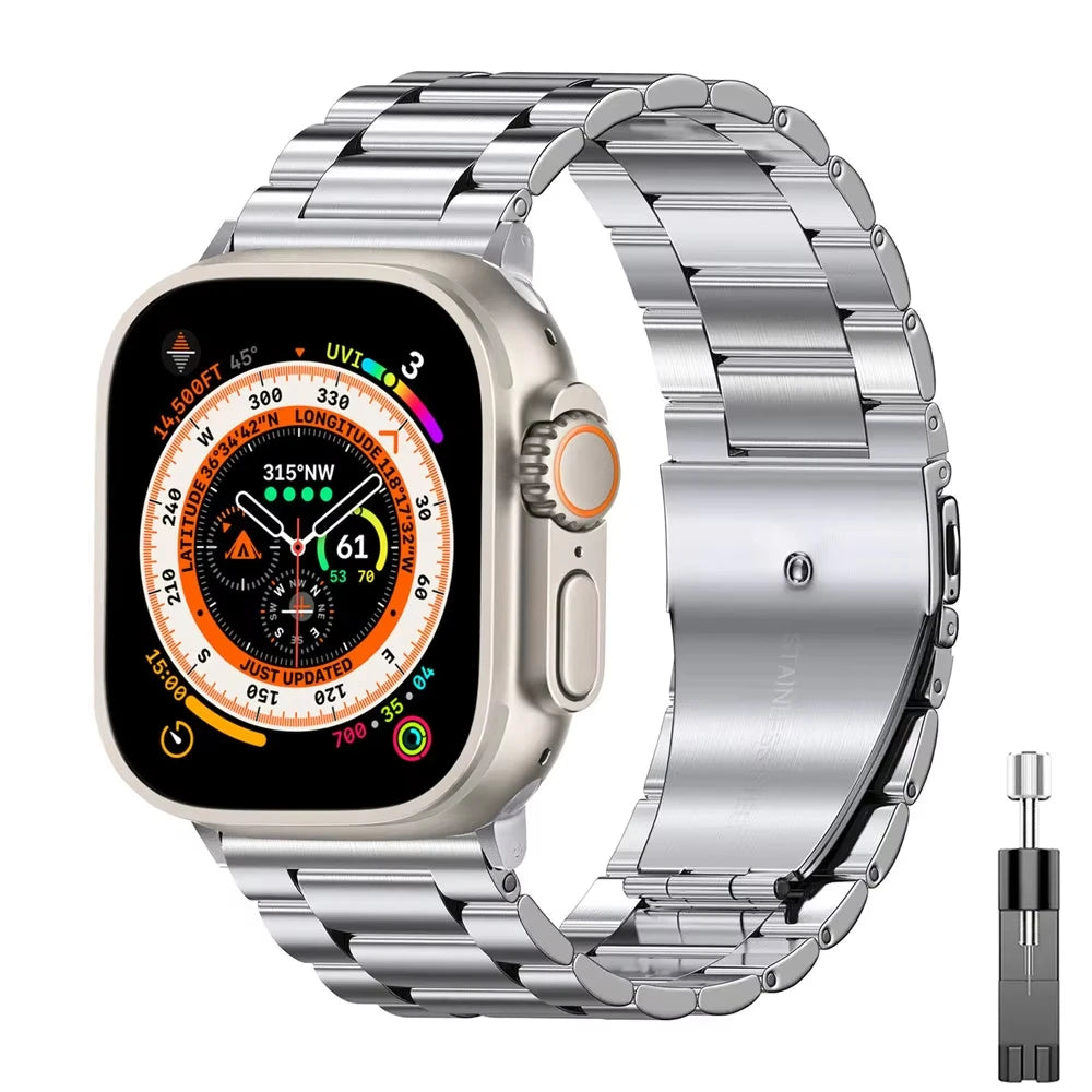 Stainless Steel titanium alloy Strap For Apple Watch Band Ultra 2 49mm 44mm 45mm 46mm 41mm Bracelet iwatch Series 6/7/8/9/10