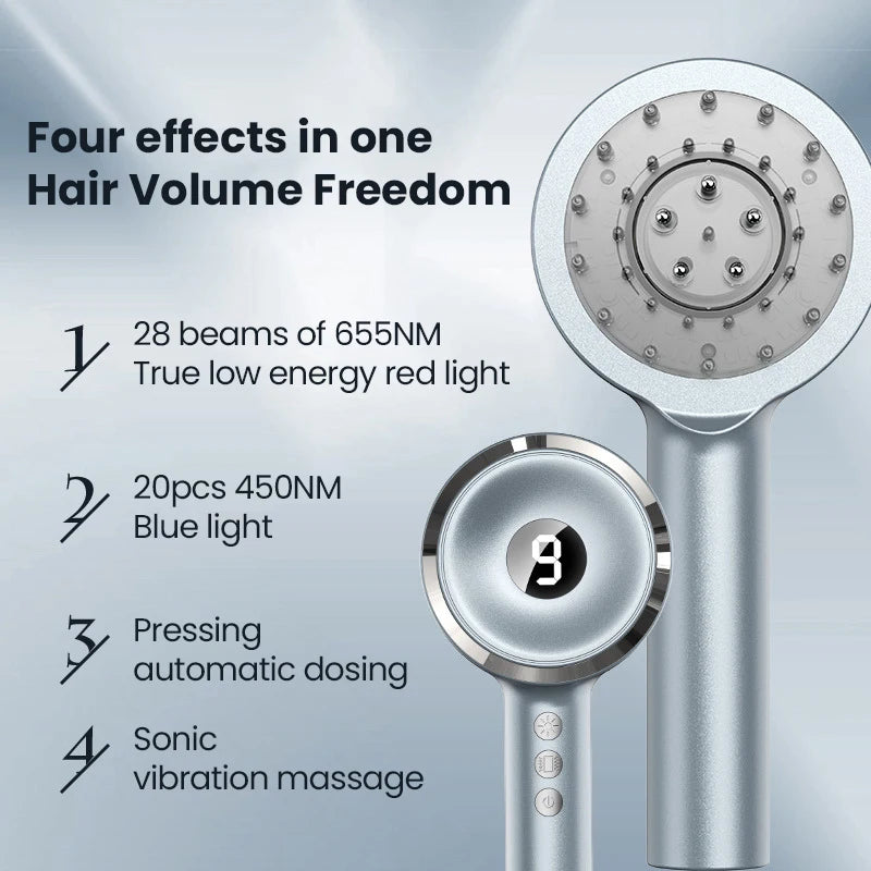 Household Hair Growth Comb Laser Medicine Scalp Care Massage Comb Red Light Blue Head Health Essence Hair Growth Instrument