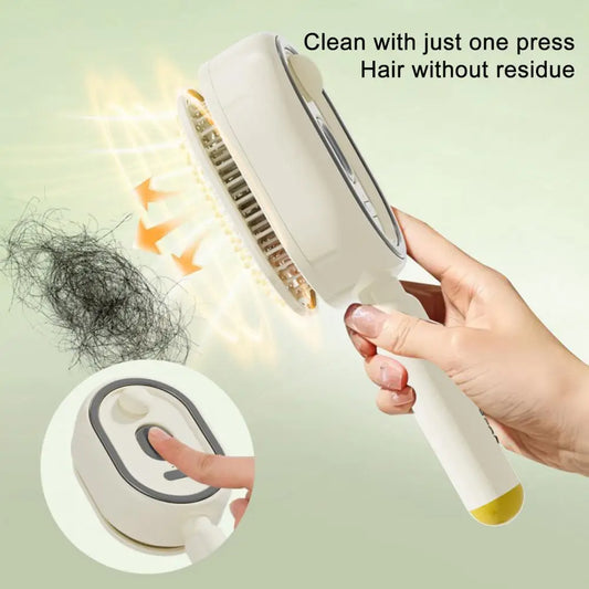 2-in-1 Electric Spray Hair Brush with Water Mist | Anti-Static Steam Massage Comb for Smooth & Frizz-Free Hair