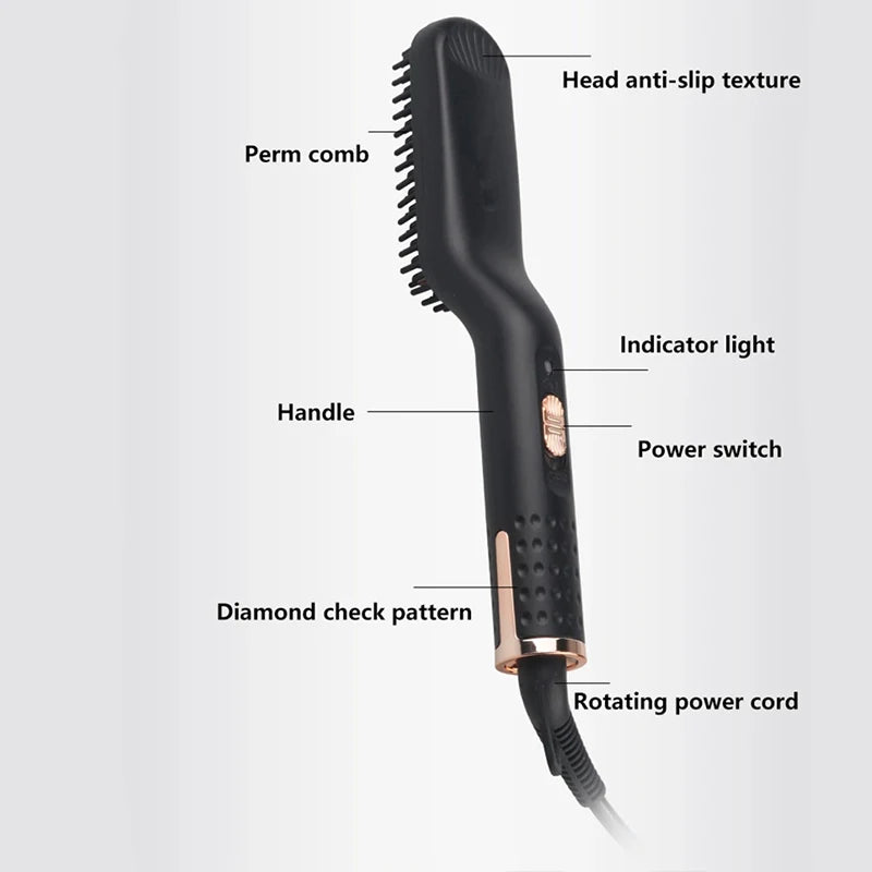Beard Straightener for Men,Premium Heated Beard Brush w/Anti-Scald Feature,Beard Straightening Comb,Unique Fathers Day Birthday Valentines Gifts for Men Him Dad Boyfriend Christmas Stocking Stuffers