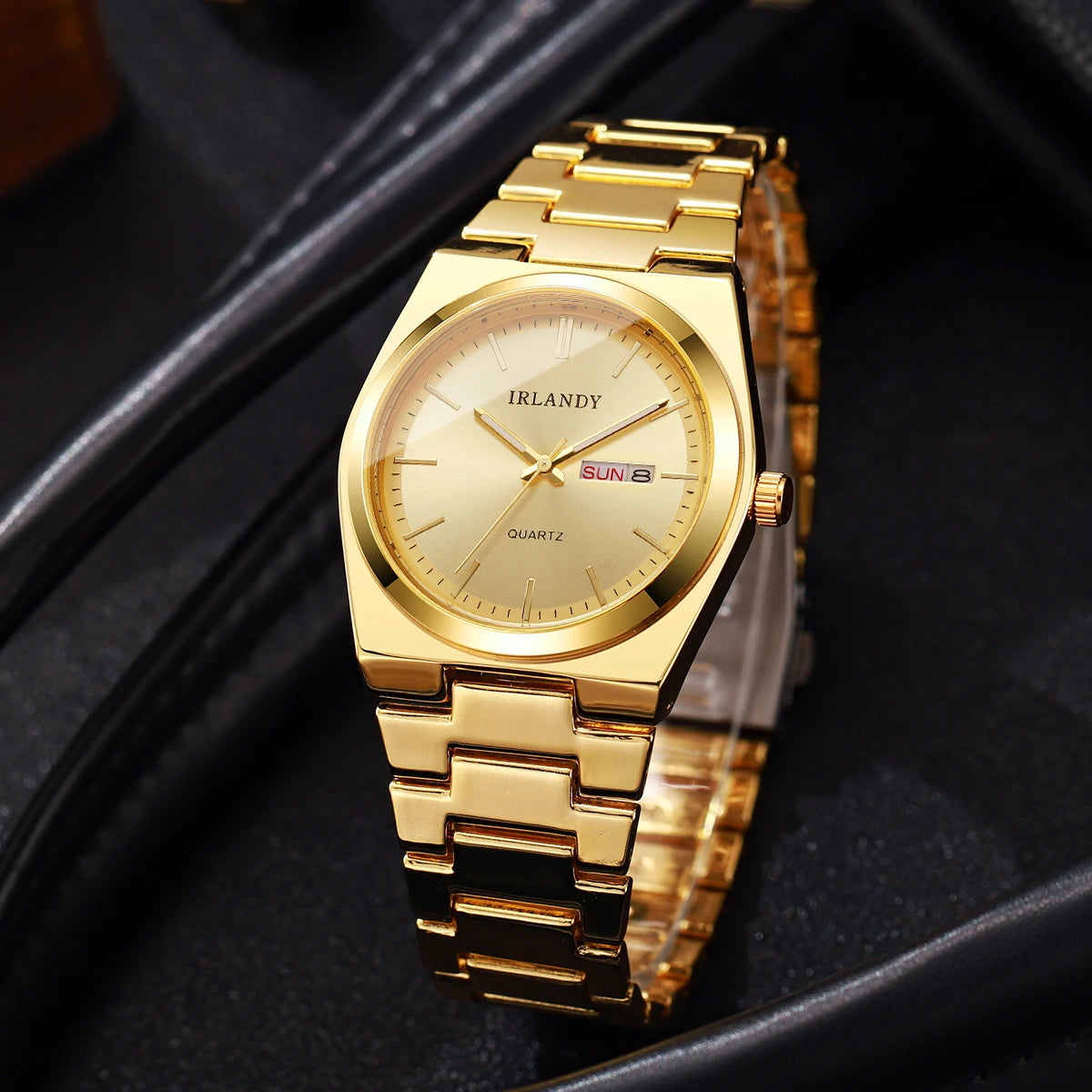 Luxury Men's Business Quartz Watch with Calendar | Elegant Analog Wristwatch for Men (Without Box)